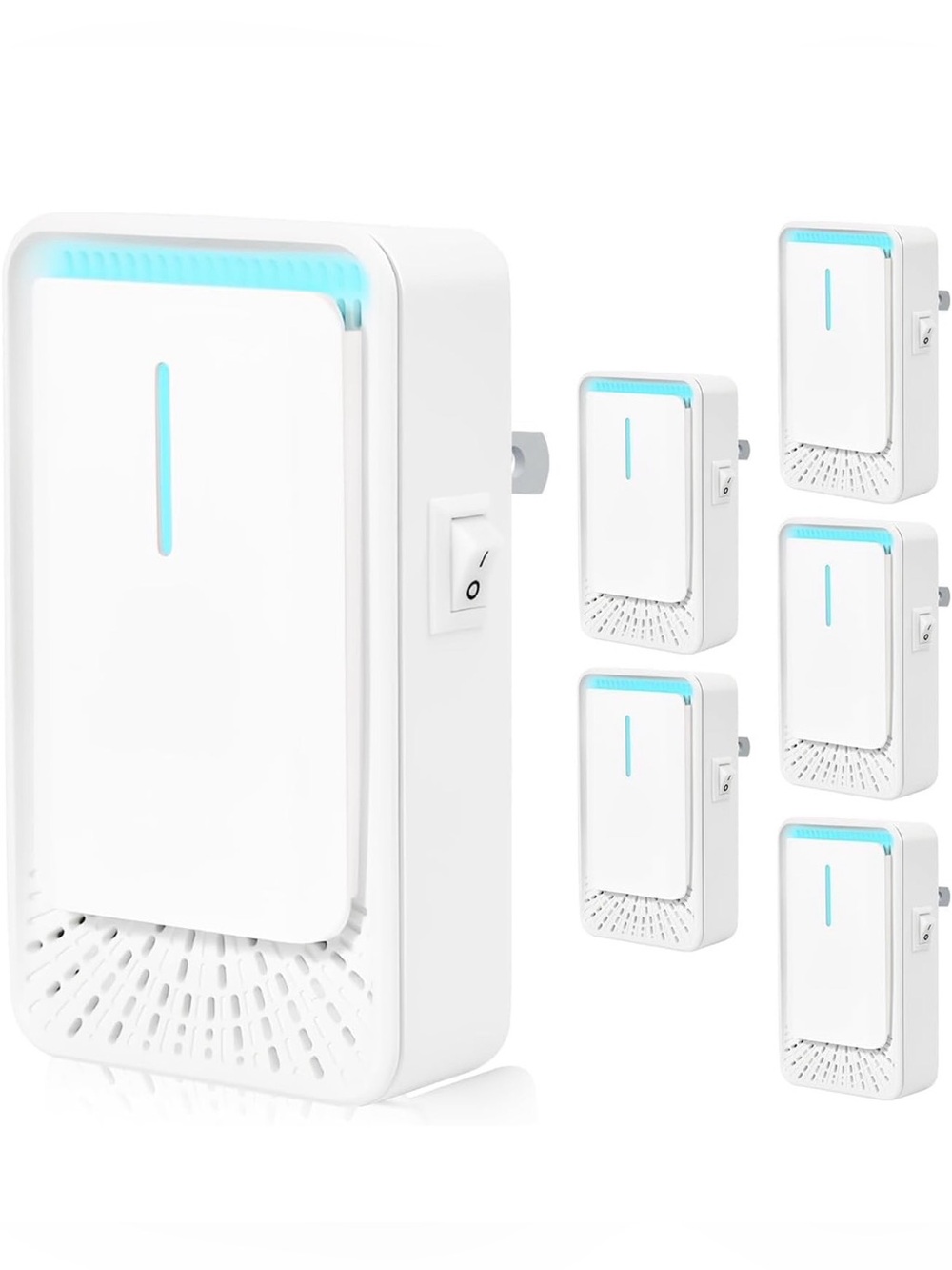 Quiet Plug In Mini Air Ionizers - 6 Pack Negative Ion Technology Air Purifier